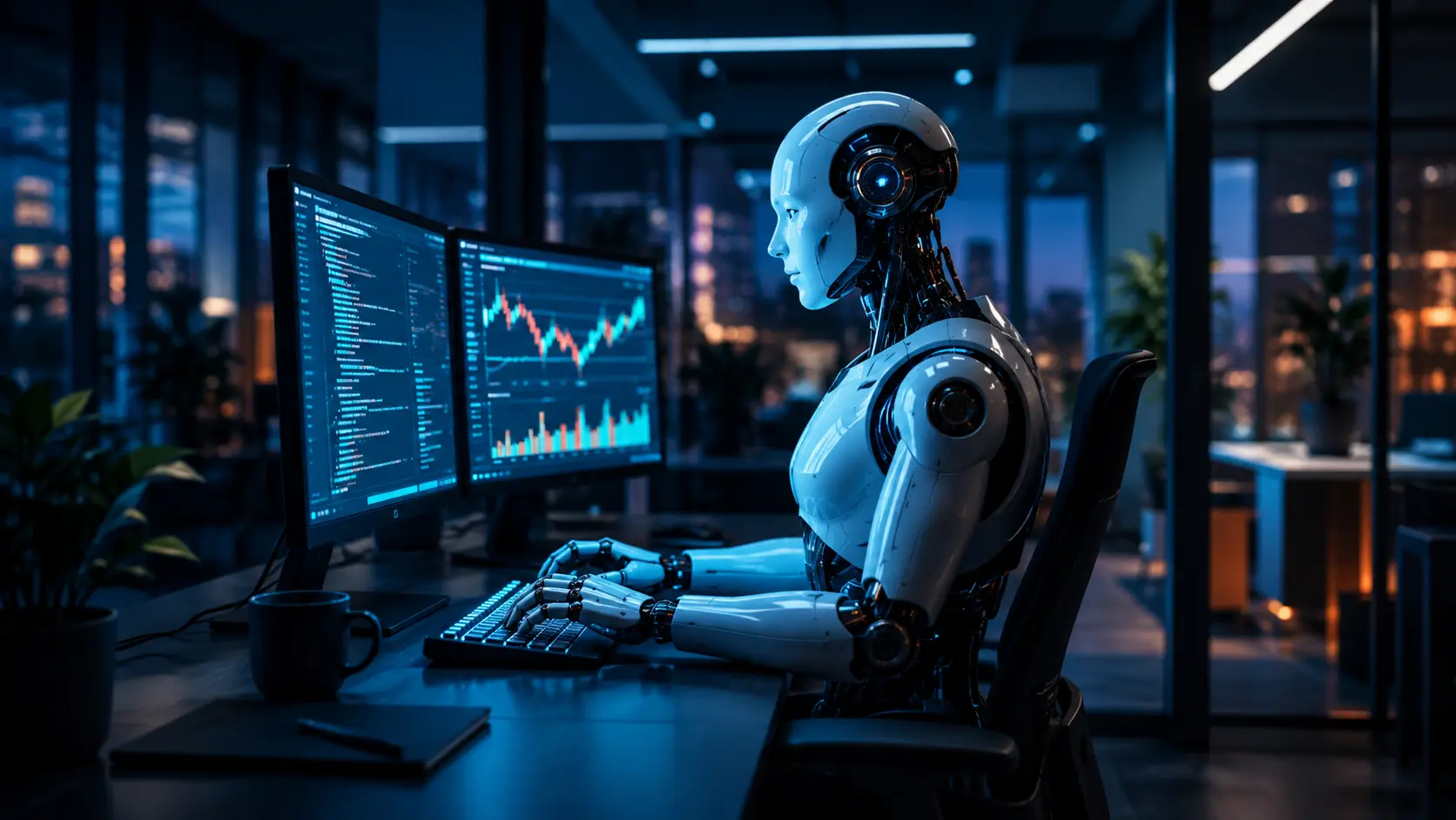 Overview infographic showing the five biggest Artificial Intelligence trends shaping technology in 2026.