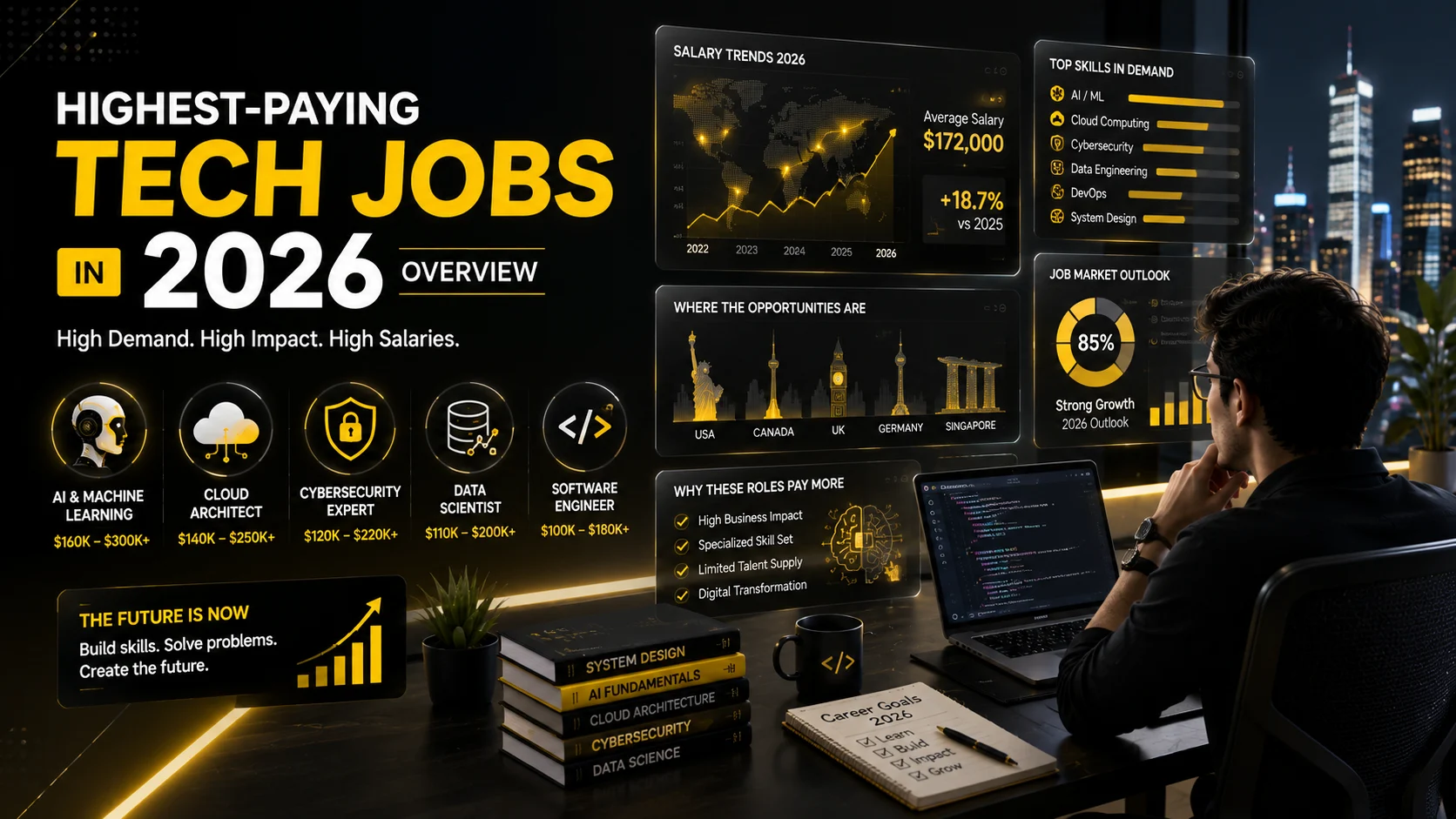 Top 10 Highest-Paying Tech Jobs in 2026: Salaries, Skills & Career Roadmaps